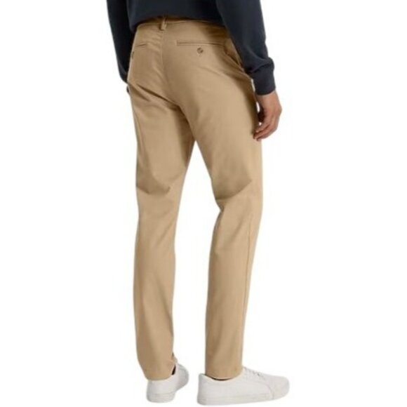 NWT EXPRESS Skinny Hyper Stretch Chino Pants 30x32 Mid Rise Solid Khaki Casual - Picture 4 of 8
